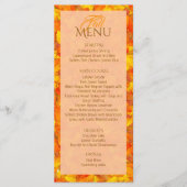 Elegantes Herbst Orange Blätter Flat Menu Menükarte (Vorderseite)