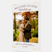 Elegantes Herbst Wasserfarben Foto Willkommen Acrylschild (Winkel)