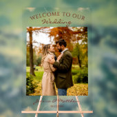 Elegantes Herbst Wasserfarben Foto Willkommen Acrylschild (Neutral)