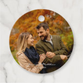 Elegantes Herbst Wasserfarben Foto Willkommen Geschenkanhänger (Vorderseite)