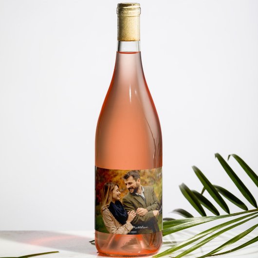 Elegantes Herbst Wasserfarben Foto Willkommen Schaumweinetikett