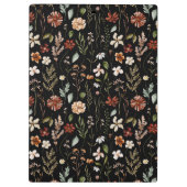 Elegantes Herbst-Wildblumenwiesen-Blumenmuster Klemmbrett (Rückseite)