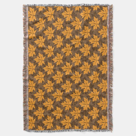 Elegantes Herbstapel-Blätter in Herbstfarben Decke (Vorderseite Vertikal)