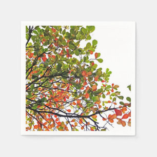 Elegantes Herbstbaum-Themen-Papiertuch Serviette