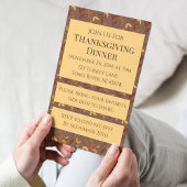 Elegantes Herbstblatt Einladung