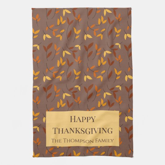 Elegantes Herbstblatt Geschirrtuch (Vertikal)