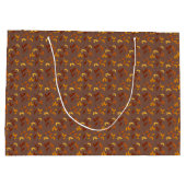 Elegantes Herbstblatt Große Geschenktüte (Rückseite)