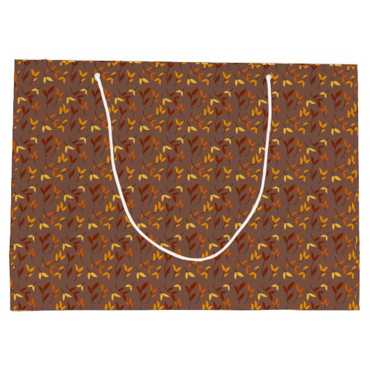 Elegantes Herbstblatt Große Geschenktüte (Rückseite)