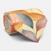 Elegantes Herbstblatt-Musterdesign Krawatte (Gerollt)