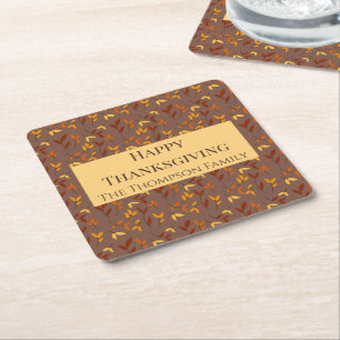 Elegantes Herbstblatt Rechteckiger Pappuntersetzer