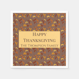 Elegantes Herbstblatt Serviette