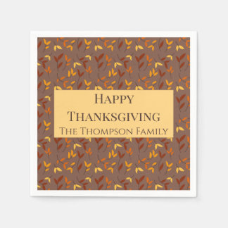 Elegantes Herbstblatt Serviette