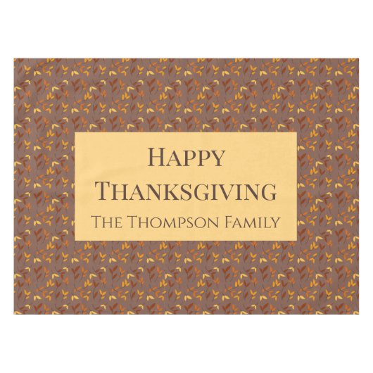 Elegantes Herbstblatt Tischdecke (Vorderseite (Horizontal))