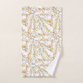 Elegantes Herbstblättermuster Personalisiert Badhandtuch Set (Handtuch)