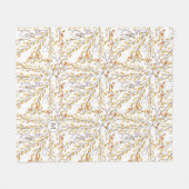 Elegantes Herbstblättermuster Personalisiert Fleecedecke (Vorderseite (Horizontal))