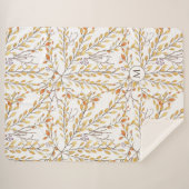 Elegantes Herbstblättermuster Personalisiert Sherpadecke (Vorderseite (Horizontal))