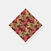Elegantes Herbstblattmuster Serviette (Ecke)
