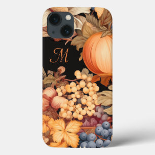 Elegantes Herbsternte-Monogramm stilvoll Case-Mate iPhone Hülle