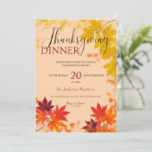 Elegantes Herbstessen zum Erntedankfest Einladung (Stehend Vorderseite)