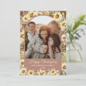 Elegantes Herbstfall glücklich Thanksgiving-Foto Feiertagskarte (Stehend Vorderseite)