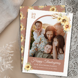 Elegantes Herbstfallen Chic florales Happy Thanksg Feiertagskarte