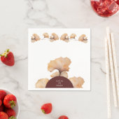 Elegantes Herbstfest Burnt Orange Floral Hochzeits Serviette (Beispiel)