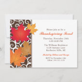 Elegantes Herbstfest macht Wirbel Erntedank Fest Einladung (Vorderseite)