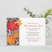 Elegantes Herbstfest macht Wirbel Erntedank Fest Einladung (Stehend Vorderseite)