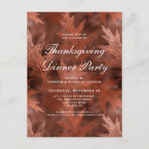Elegantes Herbstlaub-Erntedank-Dinnerparty