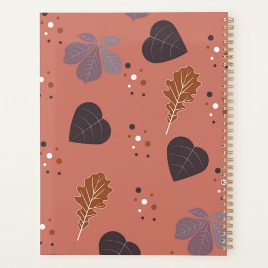 Elegantes Herbstlaub Personalisiert-Notebook Planer (Rückseite)