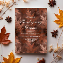 Elegantes Herbstlaub Thanksgiving-Dinner