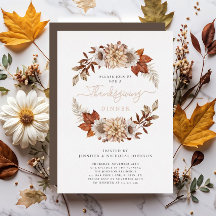 Elegantes Herbstlaub Thanksgiving-Dinner