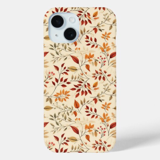 Elegantes herbstliches Blumenmuster Case-Mate iPhone Hülle (Rückseite)