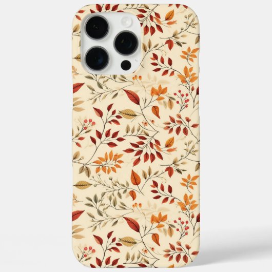 Elegantes herbstliches Blumenmuster Case-Mate iPhone Hülle (Rückseite)