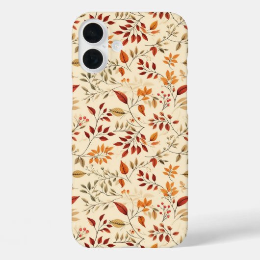 Elegantes herbstliches Blumenmuster Case-Mate iPhone Hülle (Rückseite)