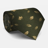 Elegantes Herbstmuster Krawatte (Gerollt)