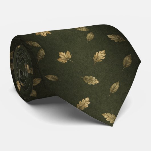 Elegantes Herbstmuster Krawatte (Gerollt)