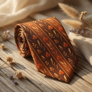 Elegantes Herbststreifenmuster Krawatte