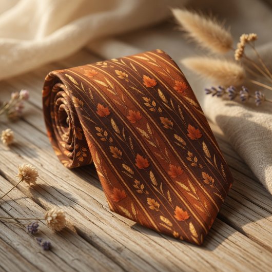 Elegantes Herbststreifenmuster Krawatte