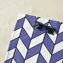 Elegantes Herringbone-Zickzack Muster Strandtuch