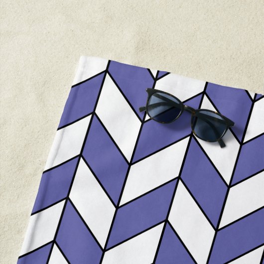 Elegantes Herringbone-Zickzack Muster Strandtuch (Beispiel)