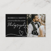 Elegantes Herz 2 Foto Collage Wedding Fotograf Visitenkarte (Vorderseite)