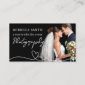 Elegantes Herz 2 Foto Collage Wedding Fotograf Visitenkarte (Vorderseite)