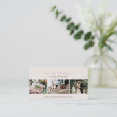 Elegantes Herz 3 Foto Collage Wedding Fotograf Visitenkarte (Stehend Vorderseite)