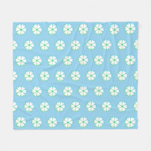 Elegantes Herz-Blumenmuster Fleecedecke