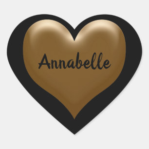 Elegantes Herz des Goldenen Sticker
