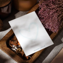 Elegantes Herz Einfache Minimalistische Note Card