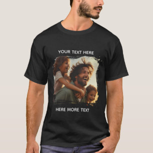 Elegantes Herz Foto & Benutzerdefinierter Name Per T-Shirt