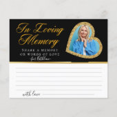 Elegantes Herz-Foto gemeinsam mit einer Gedächtnis (Vorderseite)