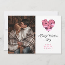 Elegantes Herz Frohen Valentinstag Foto